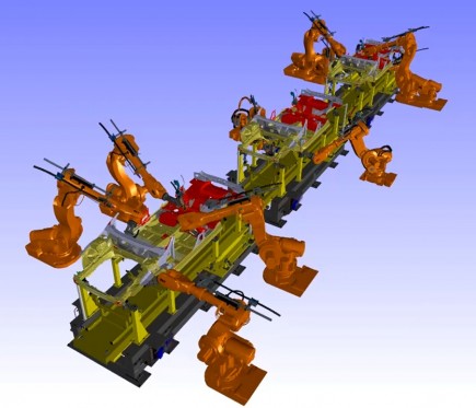 Optimization of a stud welding line at Volvo Car Corporation.