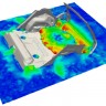 Simulation of E-coating using IBOFlows novel volume of fluids module. The rear of a Volvo C30 is dipped in a bath to predict if air-bubbles are presant during the process.